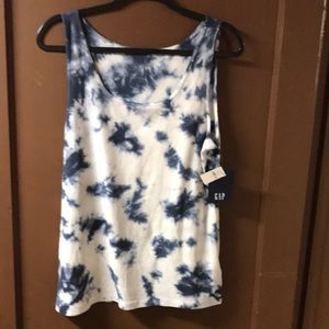 3 Gap tank tops one pink one gray and one blue